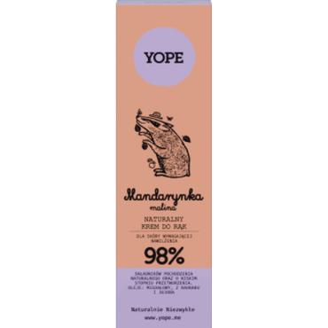 YOPE -  YOPE Mandarynka i Malina naturalny krem do rąk nawilża, wygładza, rozjaśnia skórę 50 ml